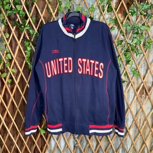Vintage Y2K United States embroider umbro zip track jacket